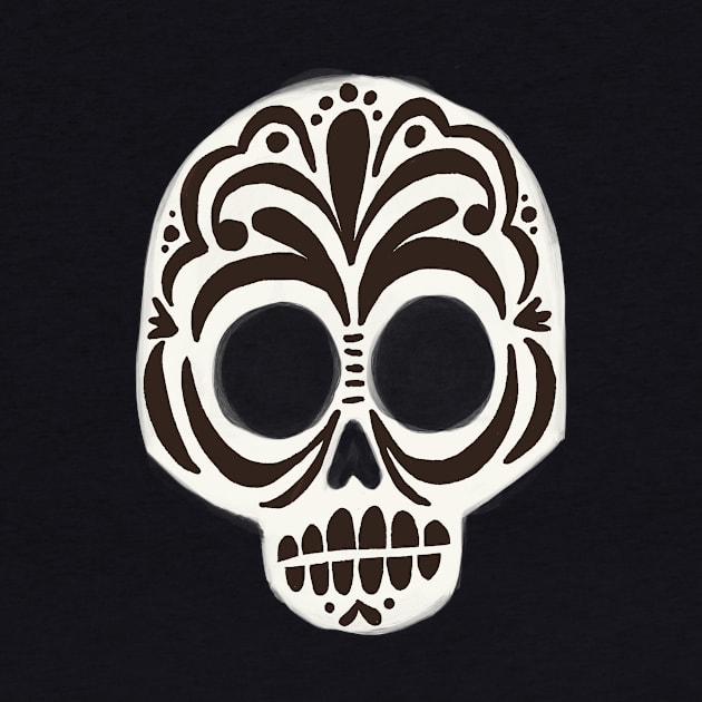 Sugar Skull Monotone by sombreroinc